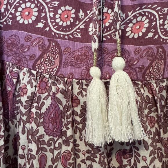 Lucky Brand Pink Multi Print Mix Boho Peasant Style Blouse Women’s Size Large - Picture 11 of 13